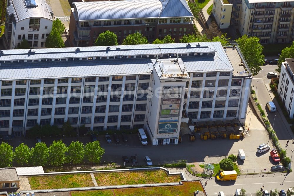 Aerial image Dresden - Office building Penta Park on Glashuetter Strasse in the district Striesen in Dresden in the state Saxony, Germany