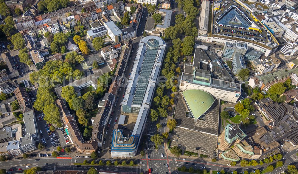 Dortmund from the bird's eye view: Office building Postbank Immobilien GmbH on Hiltropwall in the district Cityring-West in Dortmund in the state North Rhine-Westphalia, Germany