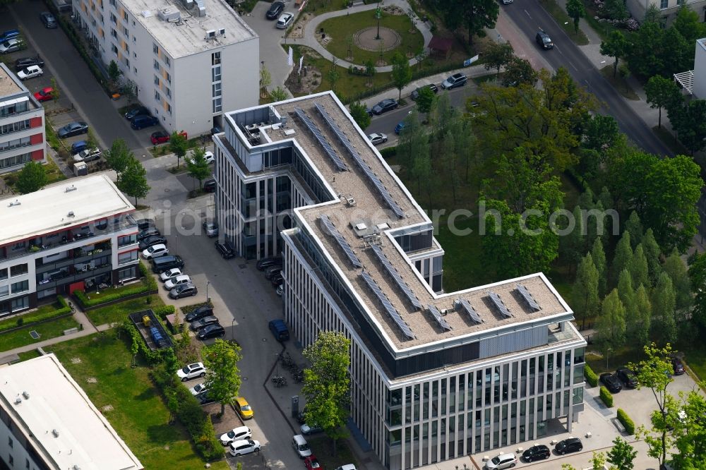 Potsdam from the bird's eye view: Office building of ProPotsdam GmbH on Pappelallee in Potsdam in the state Brandenburg, Germany