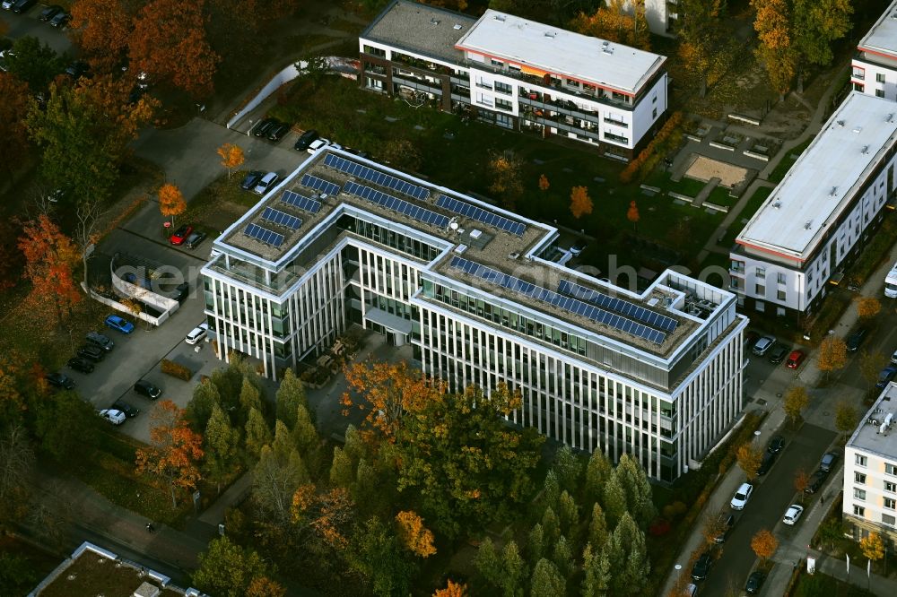 Aerial image Potsdam - Office building of ProPotsdam GmbH on Pappelallee in Potsdam in the state Brandenburg, Germany