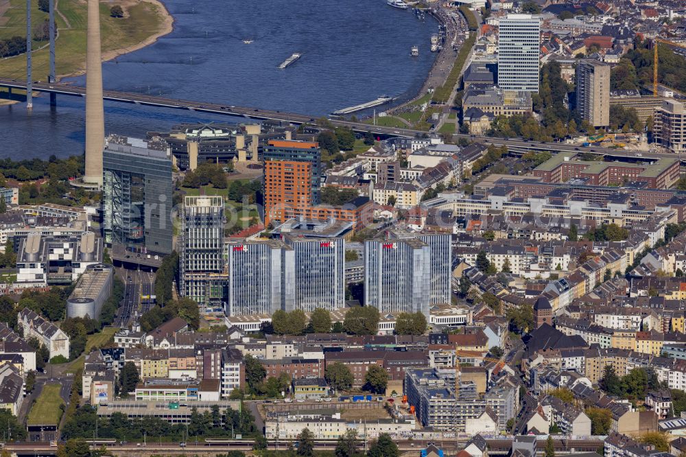 Aerial photograph Düsseldorf - Office building RWI4 on Voelklinger Strasse in Duesseldorf at Ruhrgebiet in the state North Rhine-Westphalia, Germany