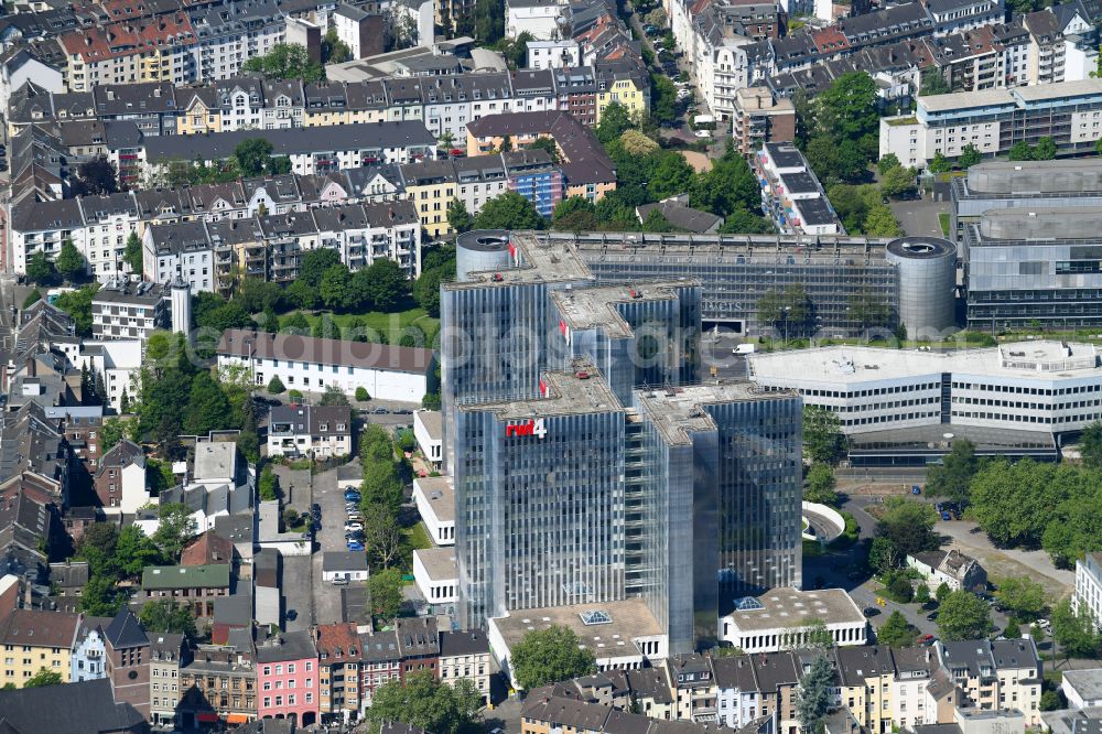 Düsseldorf from above - Office building RWI4 on Voelklinger Strasse in Duesseldorf in the state North Rhine-Westphalia, Germany