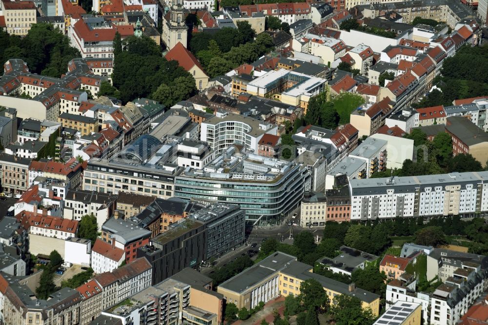 Berlin from above - Office building of SAP Deutschland SE & Co. KG on Rosenthaler Strasse in district Mitte in Berlin, Germany