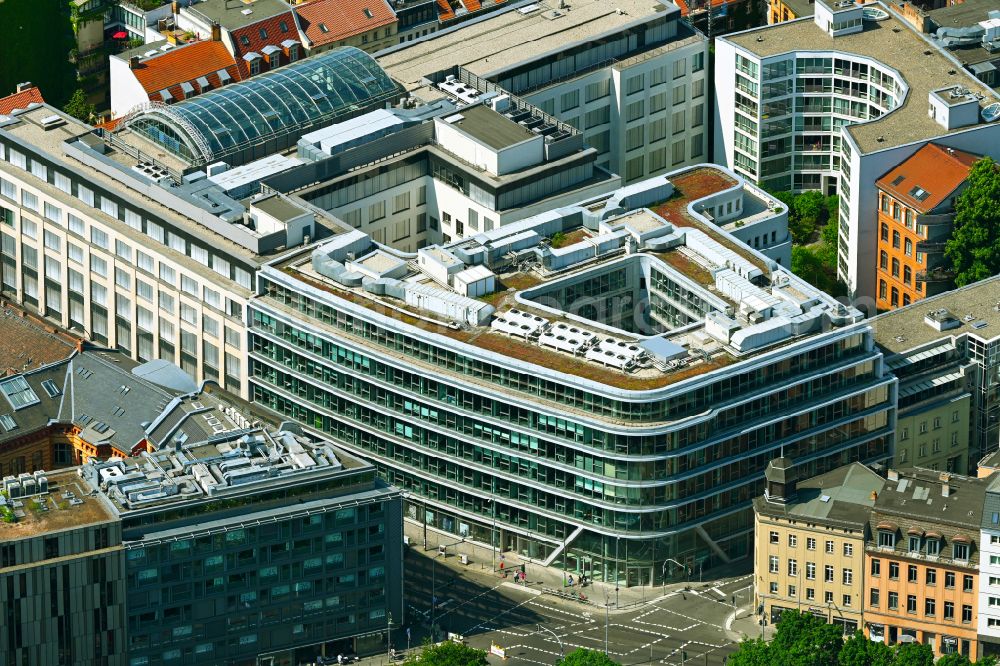 Berlin from above - Office building of the administration and commercial building of SAP Deutschland SE & Co. KG on Rosenthaler Strasse in the Mitte district in Berlin, Germany