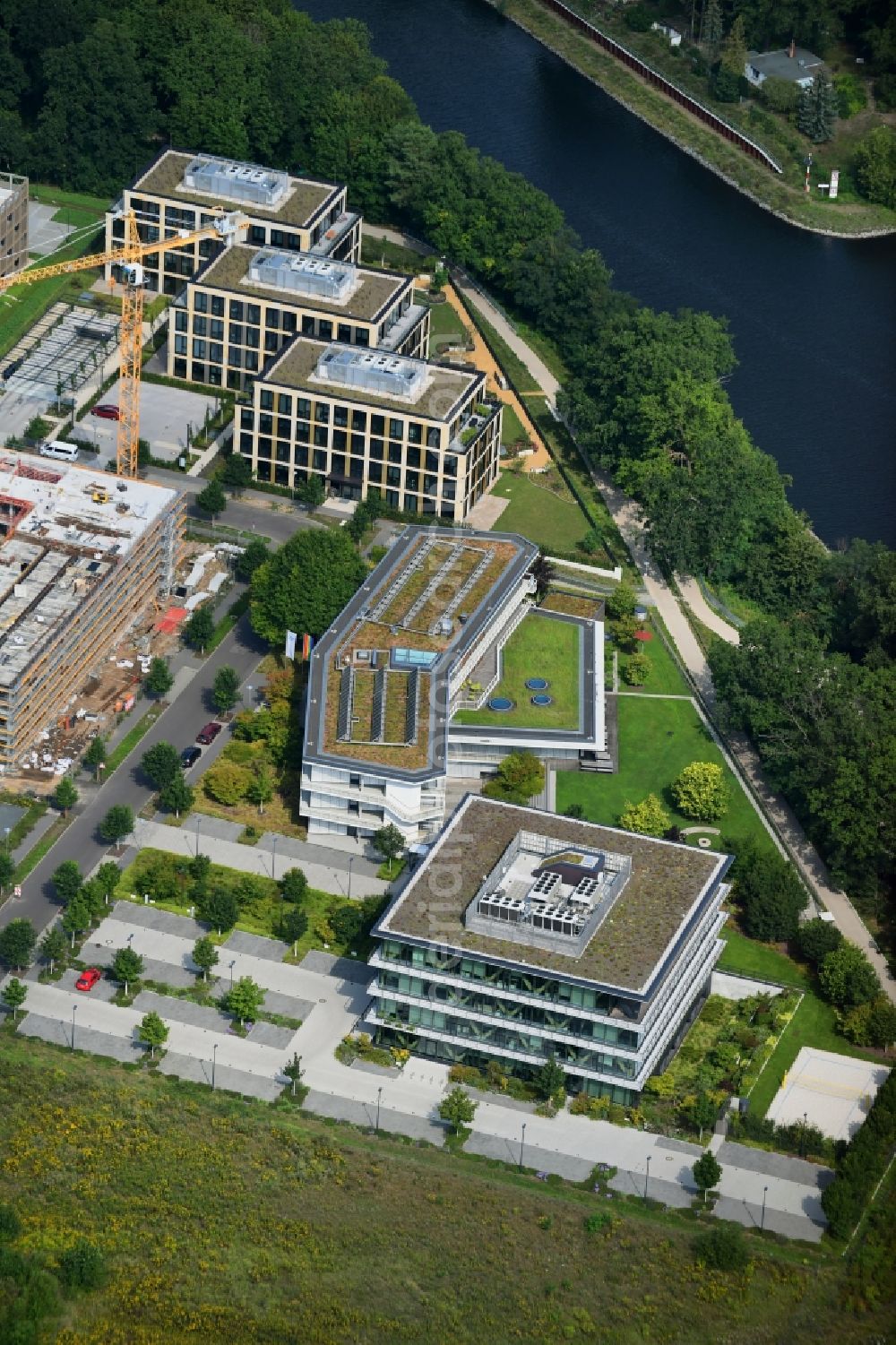 Aerial image Potsdam - Office building of SAP Deutschland SE & Co. KG on Konrad-Zuse-Ring in Potsdam in the state Brandenburg, Germany