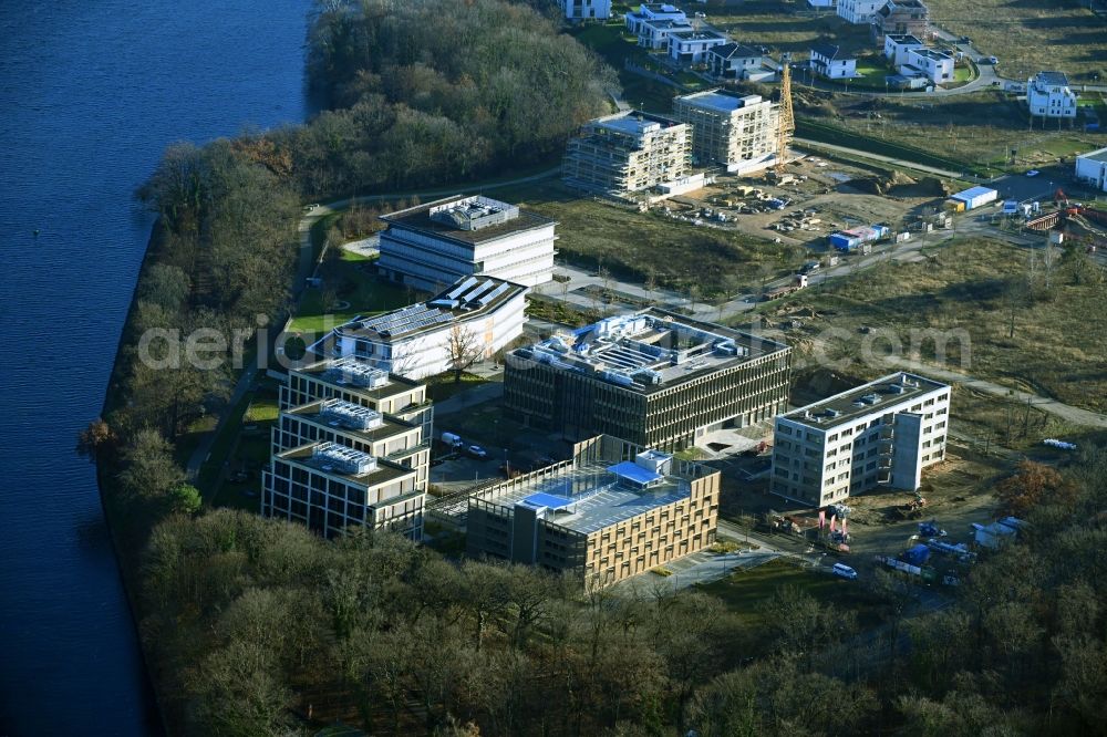 Potsdam from the bird's eye view: Office building of SAP Deutschland SE & Co. KG on Konrad-Zuse-Ring in Potsdam in the state Brandenburg, Germany