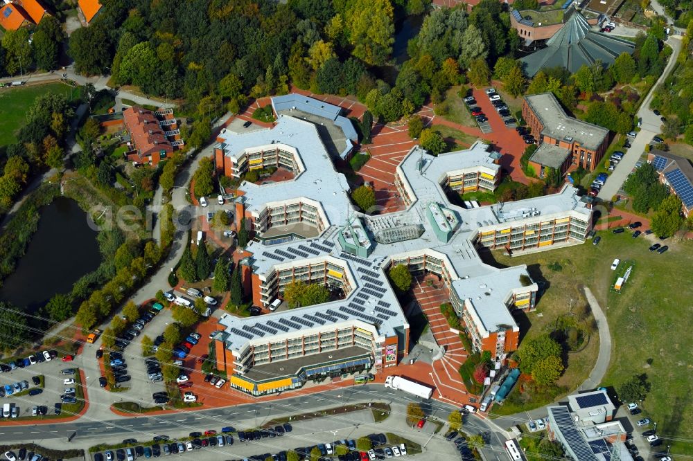 Osnabrück from the bird's eye view: Office building on Schoelerberg in Osnabrueck in the state Lower Saxony, Germany