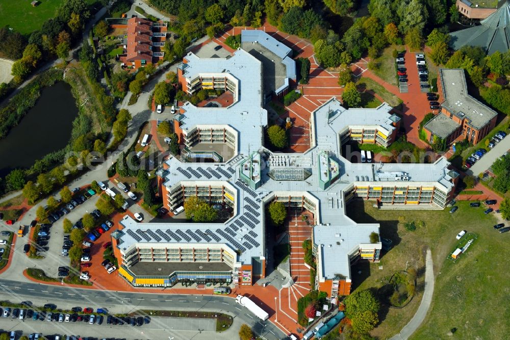 Aerial image Osnabrück - Office building on Schoelerberg in Osnabrueck in the state Lower Saxony, Germany