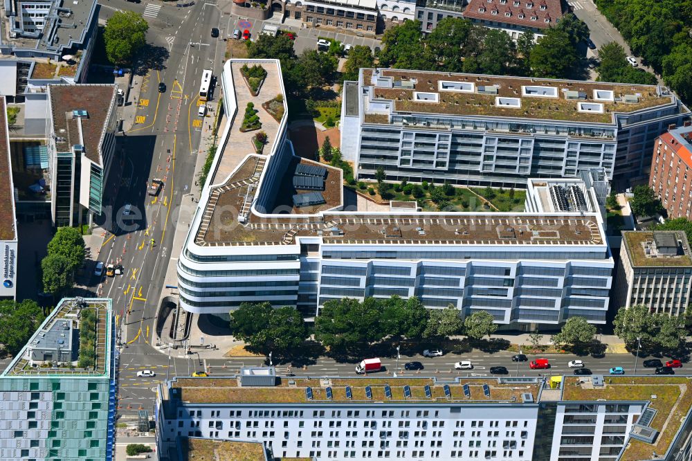 Stuttgart from the bird's eye view: Office building Suedwestmetall - Verband of Metall- and Elektroindustrie Baden-Wuerttemberg on Tuerlenstrasse in the district Heilbronner Strasse in Stuttgart in the state Baden-Wuerttemberg, Germany