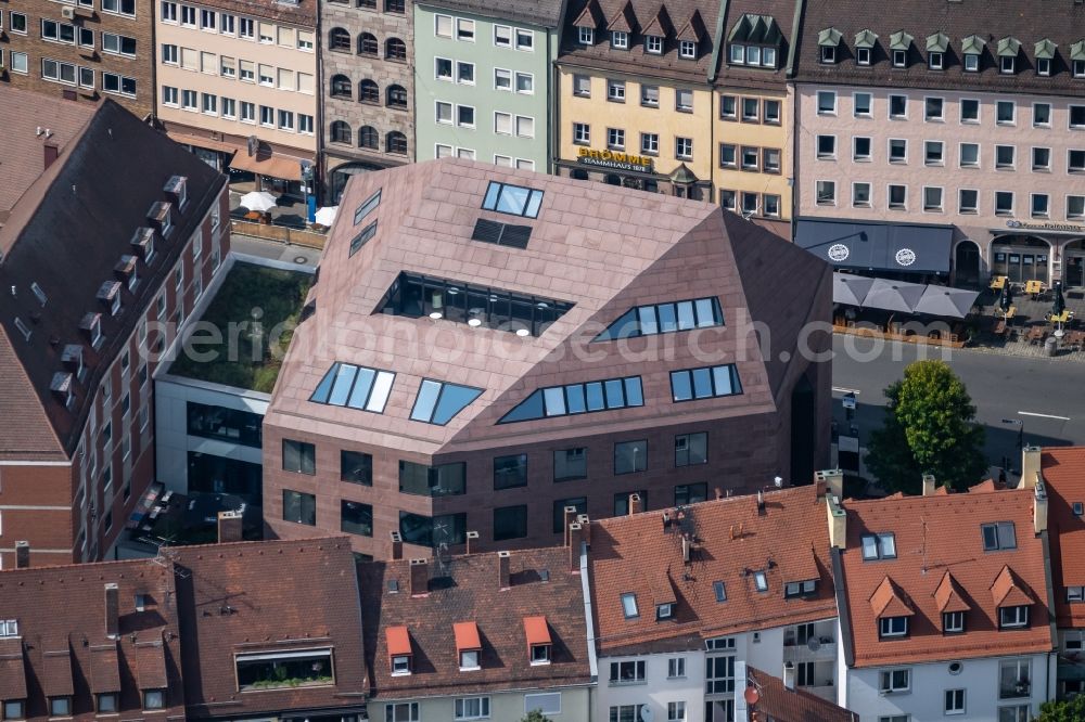 Aerial image Nürnberg - Office building of SEBALD KONTORE Innere Laufer Gasse - Judengasse in the district Altstadt in Nuremberg in the state Bavaria, Germany