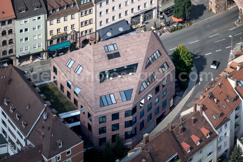 Aerial photograph Nürnberg - Office building of SEBALD KONTORE Innere Laufer Gasse - Judengasse in the district Altstadt in Nuremberg in the state Bavaria, Germany