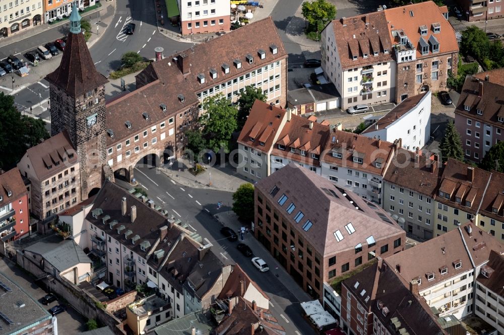 Aerial photograph Nürnberg - Office building of SEBALD KONTORE Innere Laufer Gasse - Judengasse in the district Altstadt in Nuremberg in the state Bavaria, Germany