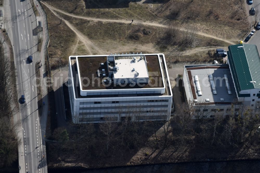 Aerial image Teltow - Office building SensoMotoric Instruments Gesellschaft fuer innovative Sensorik mbH SMI an der Warthestrasse in Teltow in the state Brandenburg