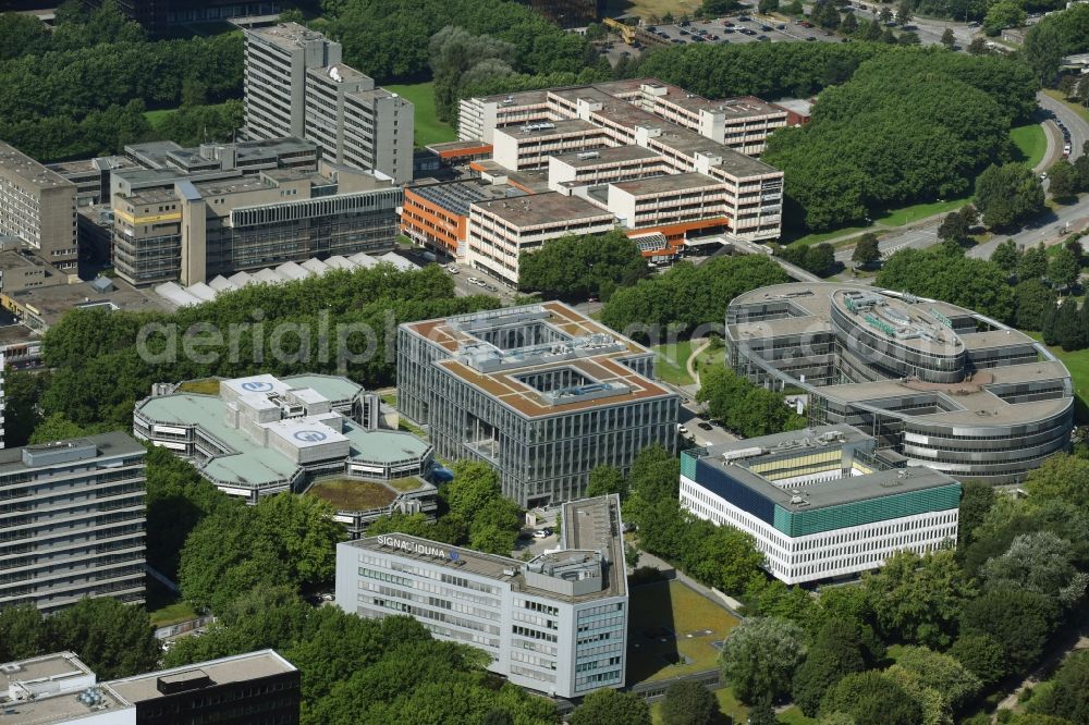 Aerial image Hamburg - Office building Senvion Headquarters on Ueberseering in Hamburg