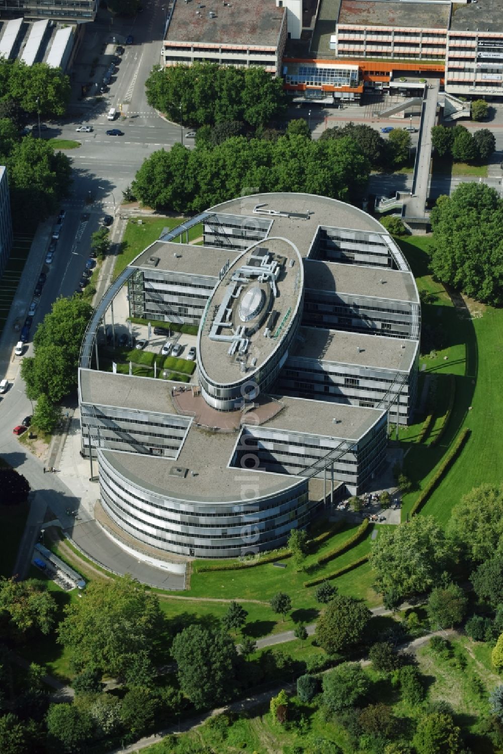 Aerial image Hamburg - Office building Senvion Headquarters on Ueberseering in Hamburg