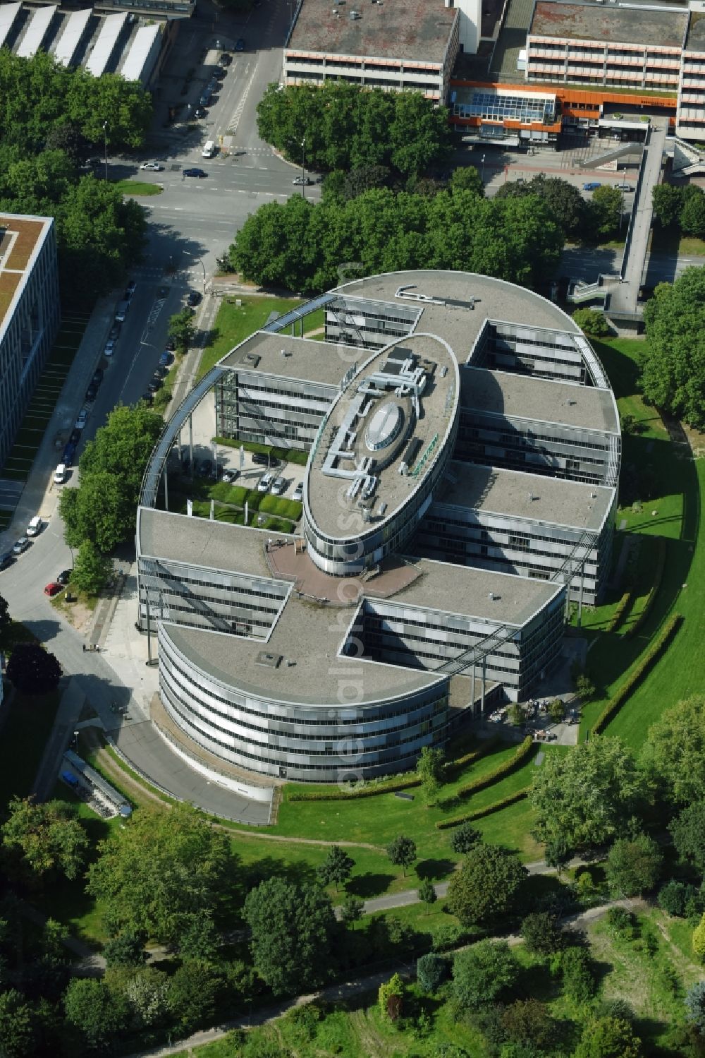 Hamburg from above - Office building Senvion Headquarters on Ueberseering in Hamburg