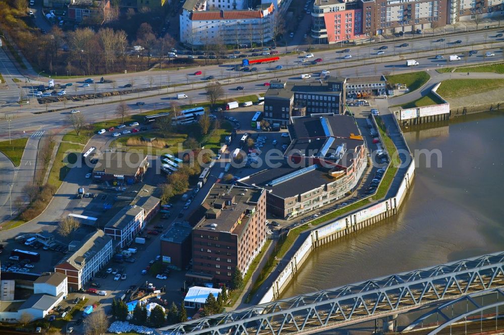 Aerial image Hamburg - Office building of Silpion IT-Solutions GmbH and of DATAGROUP SE on Brandshofer Deich in the district Rothenburgsort in Hamburg, Germany