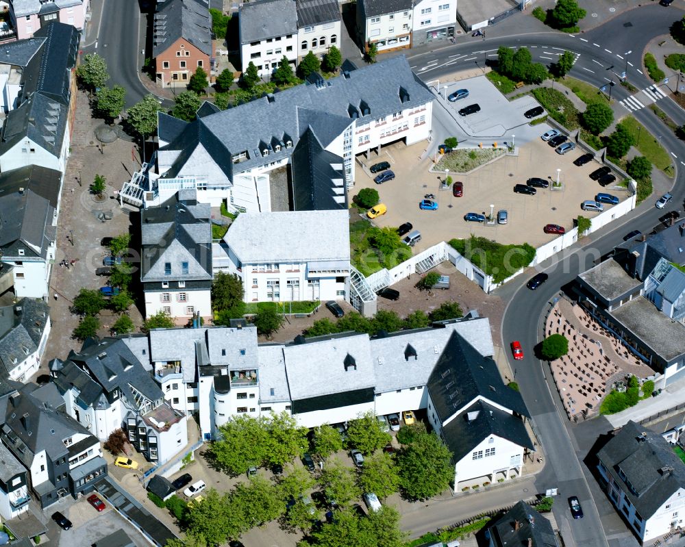 Simmern (Hunsrück) from above - Office building in Simmern (Hunsrueck) in the state Rhineland-Palatinate, Germany