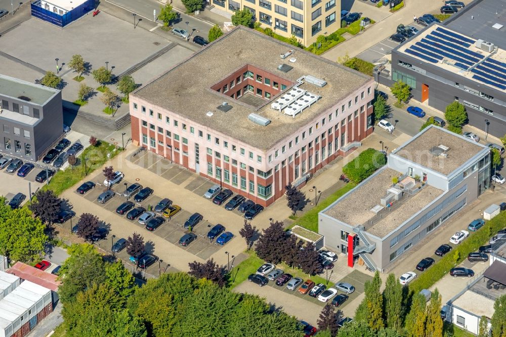 Aerial photograph Bochum - Office building of Sirrix AG security technologies on Lise-Meitner-Allee in Bochum in the state North Rhine-Westphalia, Germany