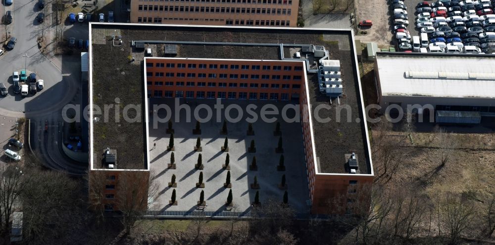 Aerial photograph Teltow - Office building Sky Deutschland Customer Center GmbH on Kontorhof in Teltow in the state Brandenburg