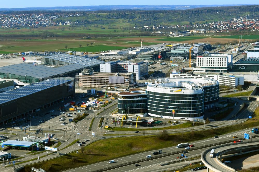 Stuttgart from the bird's eye view: Office building Sky Loop in Stuttgart in the state Baden-Wurttemberg, Germany