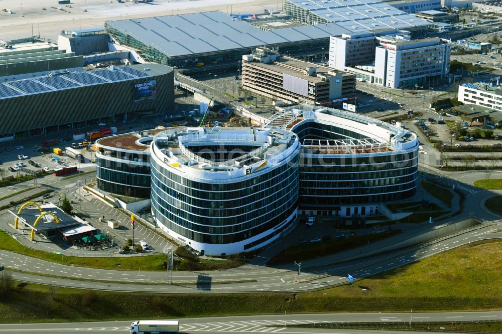 Stuttgart from the bird's eye view: Office building Sky Loop in Stuttgart in the state Baden-Wurttemberg, Germany