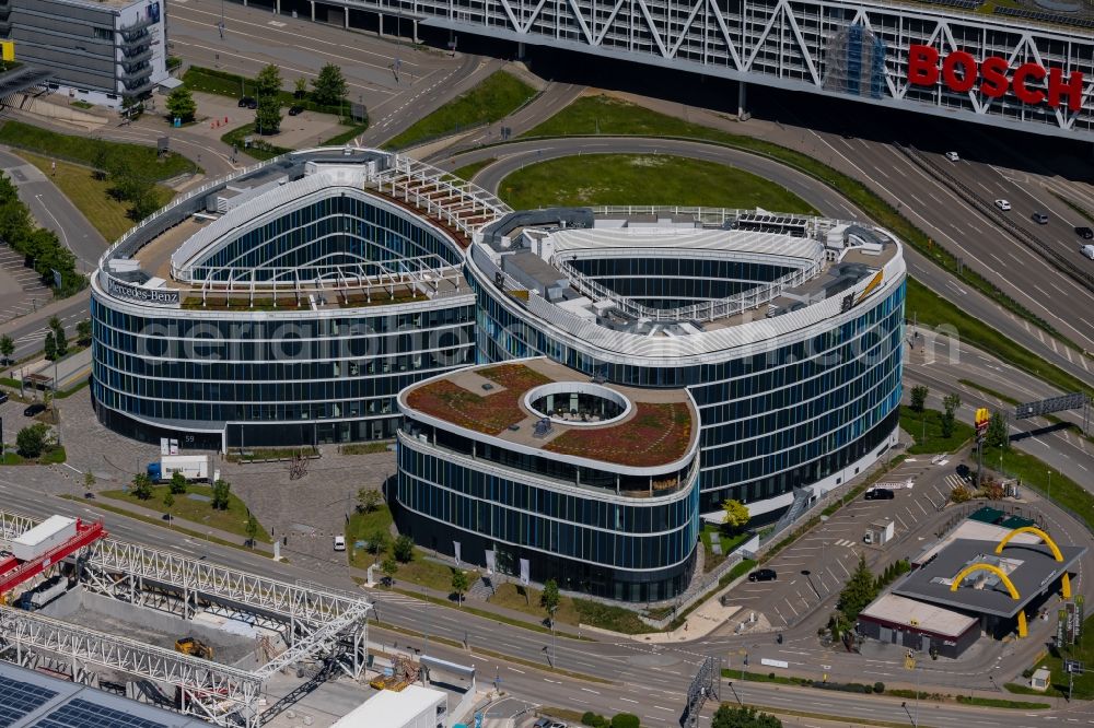 Stuttgart from the bird's eye view: Office building Sky Loop in Stuttgart in the state Baden-Wuerttemberg, Germany