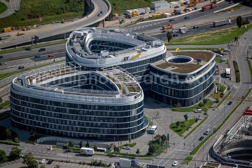 Stuttgart from the bird's eye view: Office building Sky Loop in Stuttgart in the state Baden-Wuerttemberg, Germany