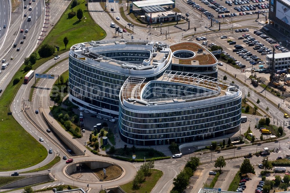 Aerial image Stuttgart - Office building Sky Loop in Stuttgart in the state Baden-Wuerttemberg, Germany