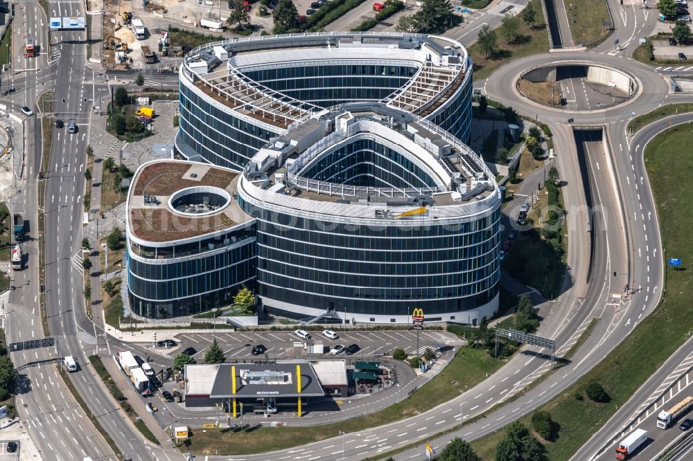 Stuttgart from the bird's eye view: Office building Sky Loop in Stuttgart in the state Baden-Wuerttemberg, Germany