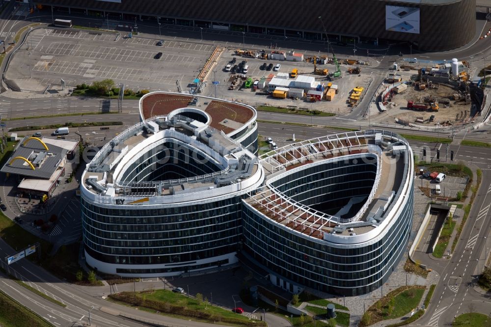 Aerial image Stuttgart - Office building Sky Loop in Stuttgart in the state Baden-Wuerttemberg, Germany