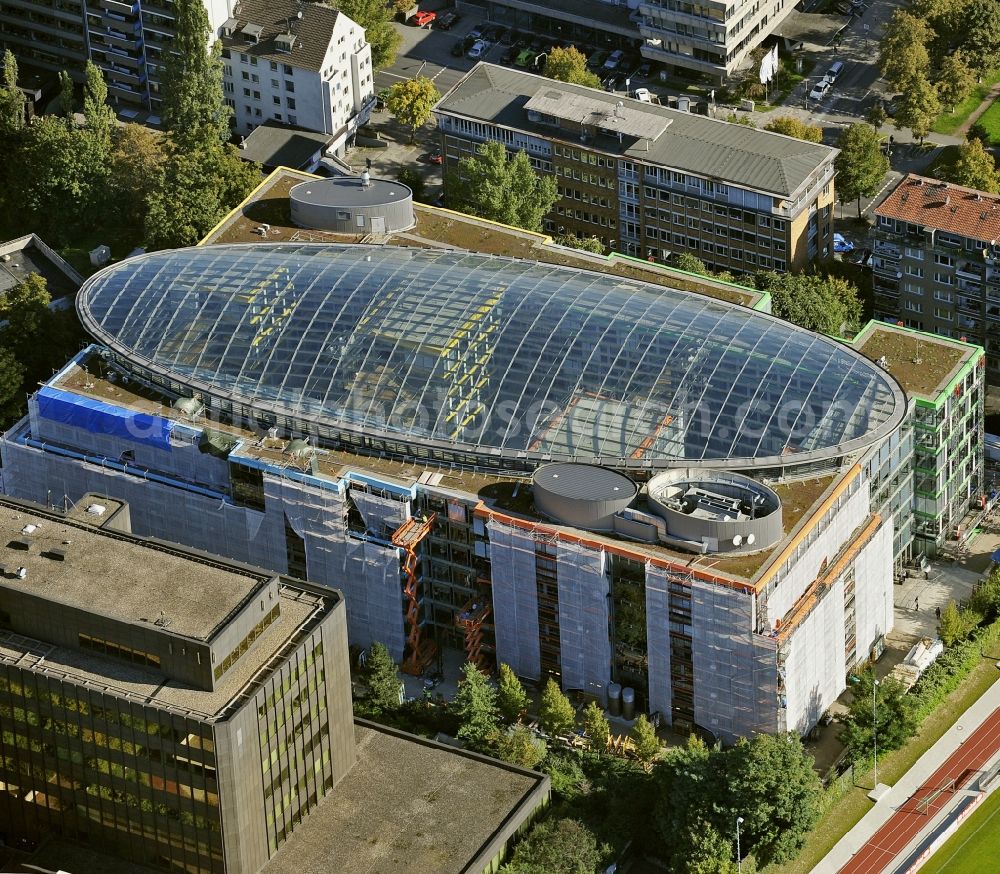 Aerial image Düsseldorf - Office building Spherion of company Wirtschaftspruefungsgesellschaft Deloitte & Touche in Duesseldorf in the state North Rhine-Westphalia