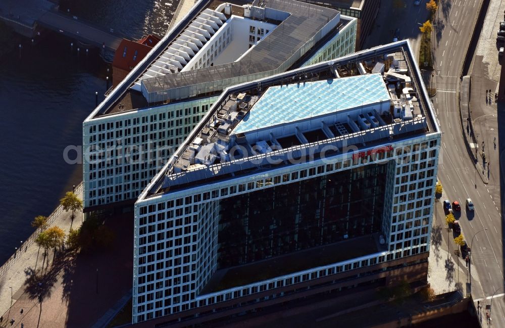 Aerial photograph Hamburg - Office building of the administrative house and business house the SPIEGEL publishing company Rudolf Augstein GmbH and Co. KG and the manager magazine Publishing company society mbh in Hamburg, Germany