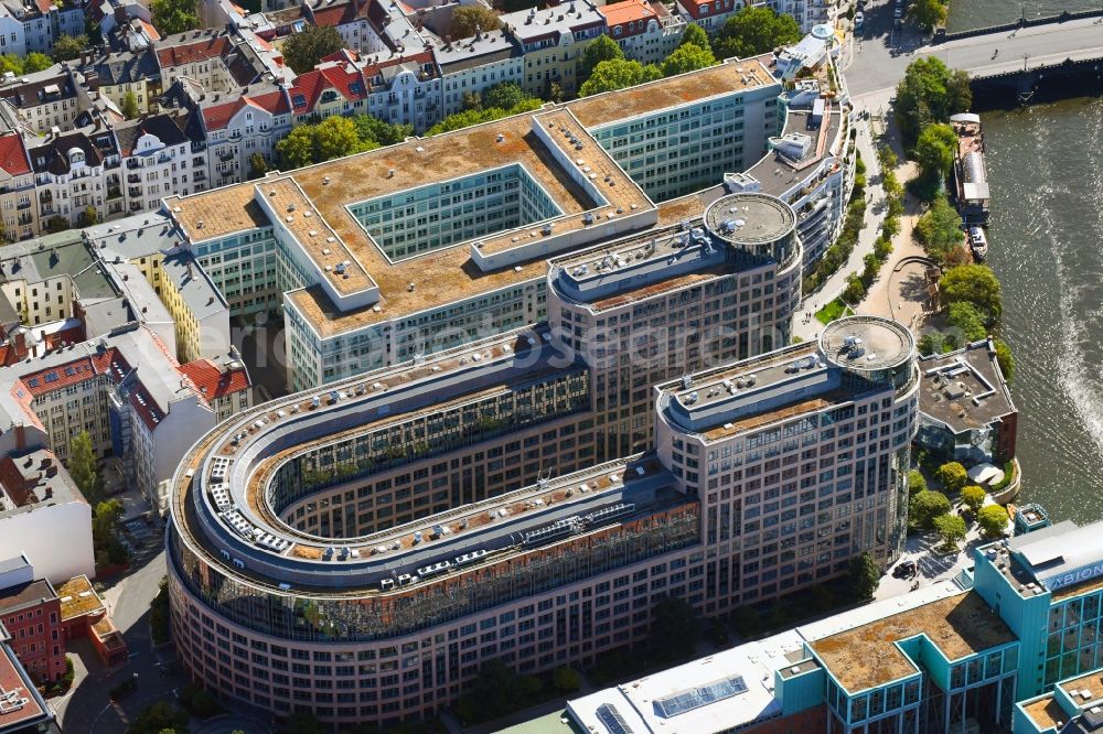 Berlin from above - Office building Spreebogen in Alt-Moabit in the district Moabit in Berlin, Germany