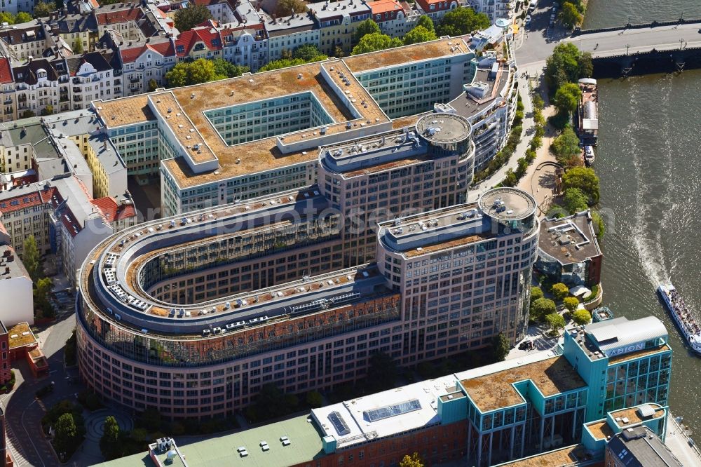 Berlin from the bird's eye view: Office building Spreebogen in Alt-Moabit in the district Moabit in Berlin, Germany