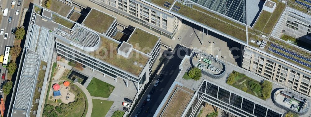 Aerial photograph Stuttgart - Office building German Centre for Industry and Trade GmbH in Stuttgart in the state Baden-Wuerttemberg