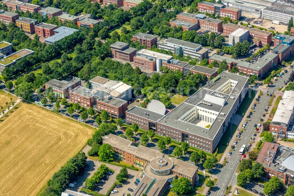 Dortmund from the bird's eye view: Office building of TechnologiePark Dortmund in Dortmund in the state North Rhine-Westphalia, Germany