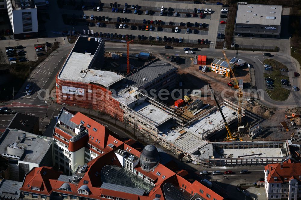 Aerial image Leipzig - Office building Telekom Service Center on street Brandenburger Strasse in the district Zentrum in Leipzig in the state Saxony, Germany