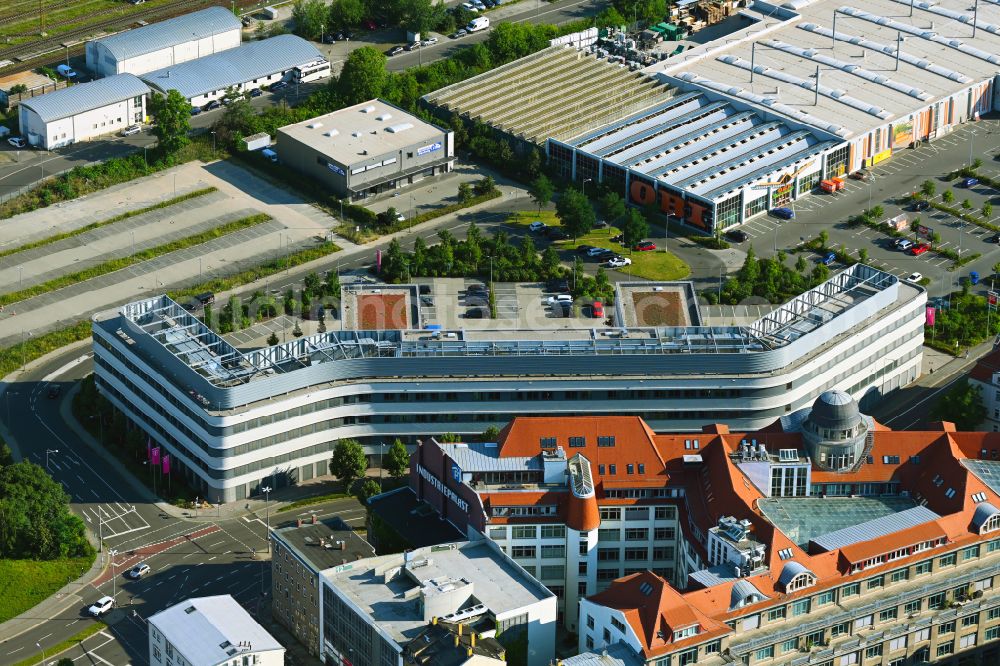 Aerial image Leipzig - Office building Telekom Service Center on street Brandenburger Strasse in the district Zentrum in Leipzig in the state Saxony, Germany