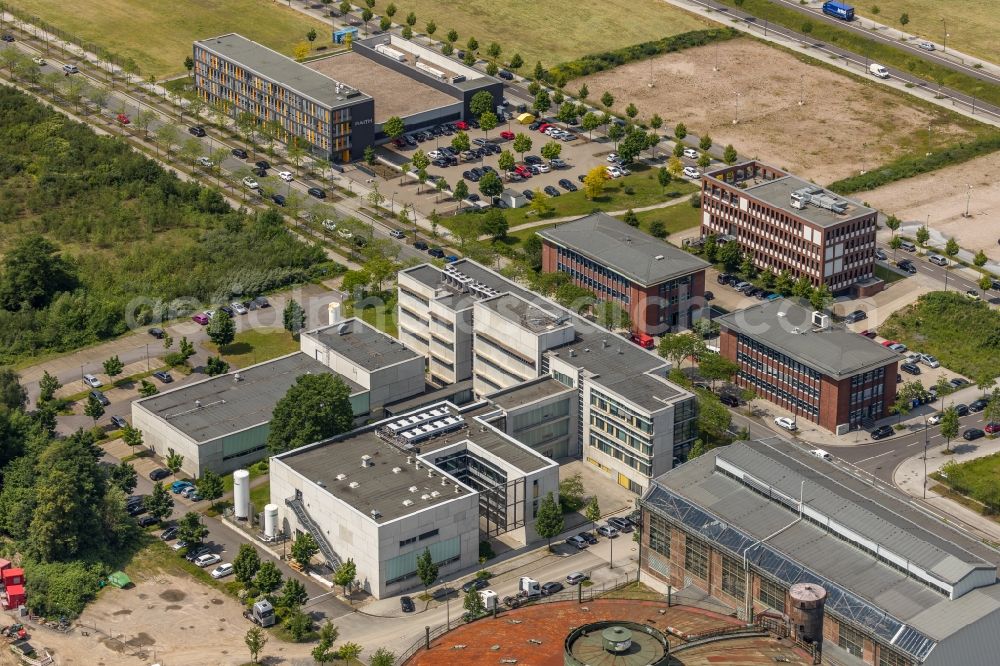 Dortmund from above - Office building of temicon GmbH on Konrad-Adenauer-Allee in Dortmund in the state North Rhine-Westphalia, Germany