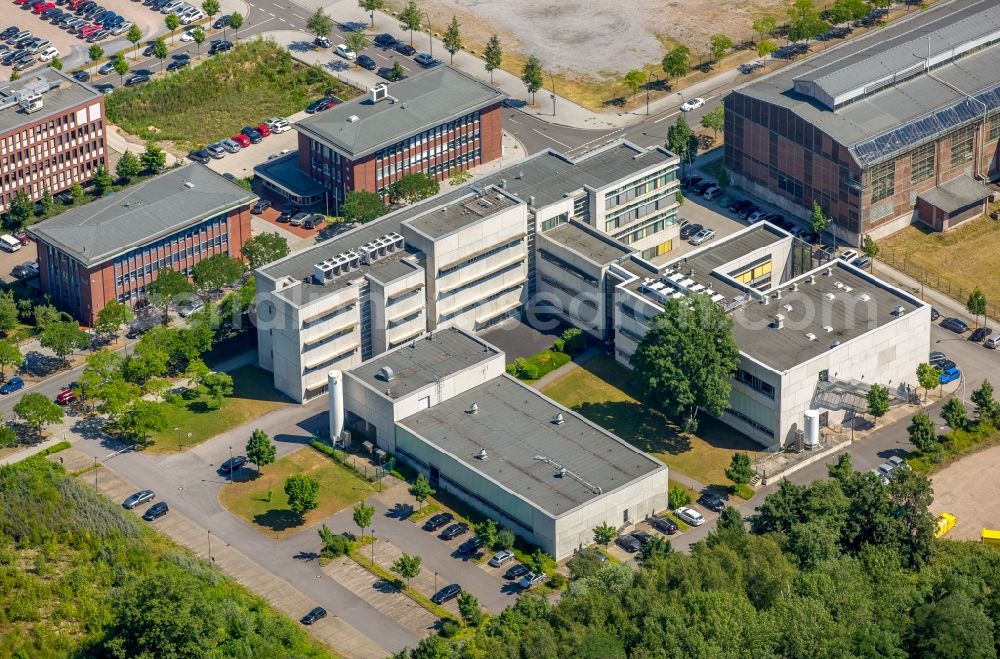 Dortmund from above - Office building of temicon GmbH on Konrad-Adenauer-Allee in Dortmund in the state North Rhine-Westphalia, Germany