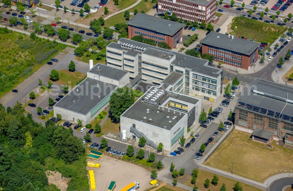 Dortmund from the bird's eye view: Office building of temicon GmbH on Konrad-Adenauer-Allee in Dortmund in the state North Rhine-Westphalia, Germany