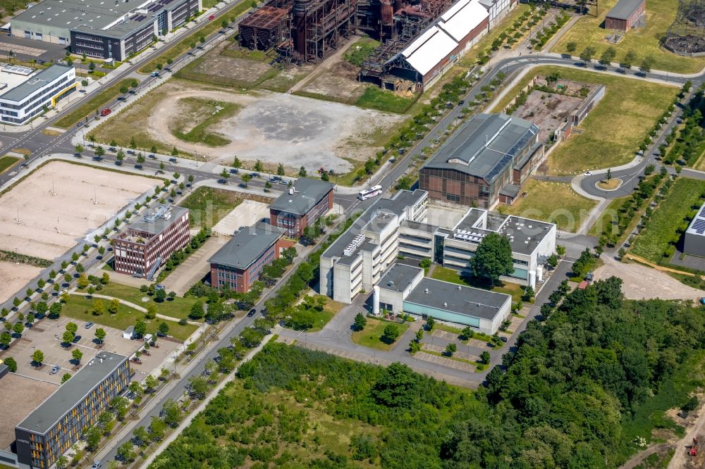 Dortmund from above - Office building of temicon GmbH on Konrad-Adenauer-Allee in Dortmund in the state North Rhine-Westphalia, Germany