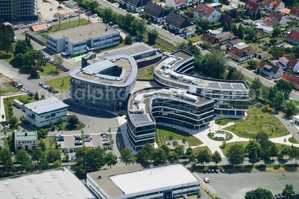 Bayreuth from above - Office building of TenneT TSO GmbH on Bernecker Strasse in Bayreuth in the state Bavaria, Germany