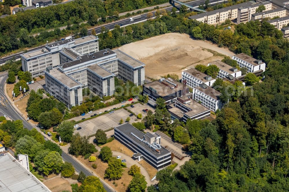 Aerial image Essen - Office building on Theodor-Althoff-Strasse in Essen in the state North Rhine-Westphalia, Germany