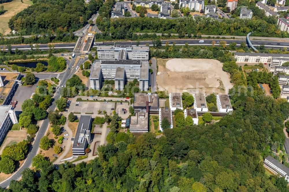 Aerial photograph Essen - Office building on Theodor-Althoff-Strasse in Essen in the state North Rhine-Westphalia, Germany