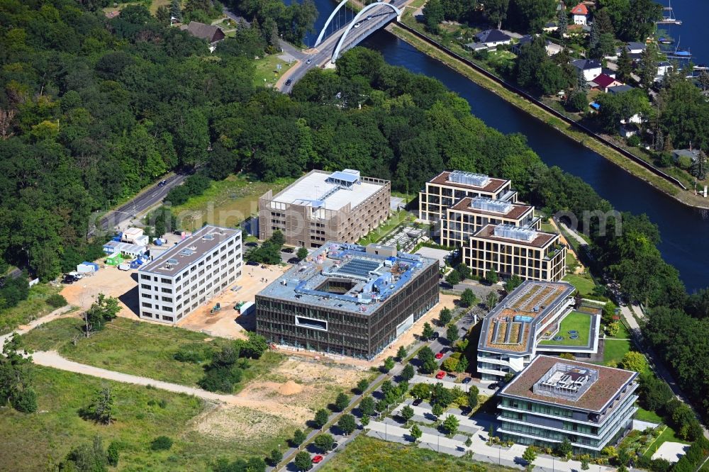 Potsdam from above - Office building THINK CAMPUS Potsdam in the district Nedlitz in Potsdam in the state Brandenburg, Germany