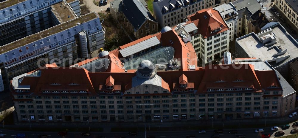 Aerial image Leipzig - Office building of TREUREAL GmbH on Brandenburger Strasse in the district Schoenefeld in Leipzig in the state Saxony