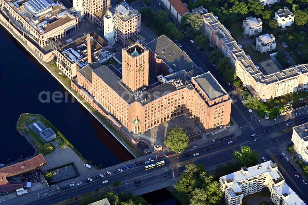 Berlin from above - Office building Ullsteinhaus in Berlin, Germany