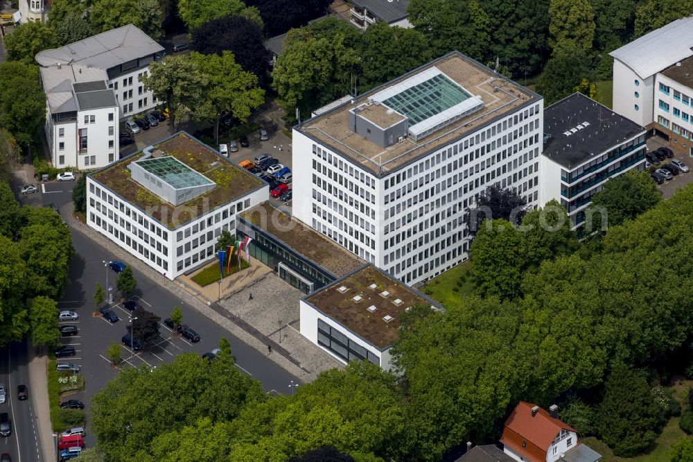 Unna from above - Office building of the administrative and business house from the Health Department and Environment Department in Unna in North Rhine-Westphalia